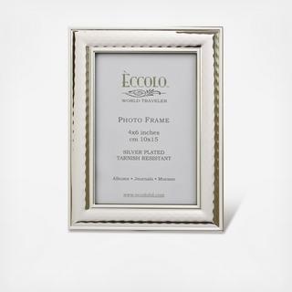 Silverplate Frame Bordered Hammered