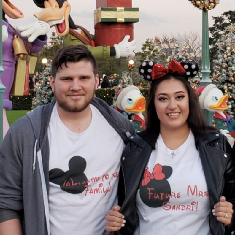 Surprised with matching shirts!