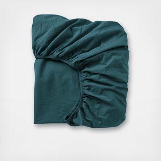 Organic Crinkled Percale Fitted Sheet