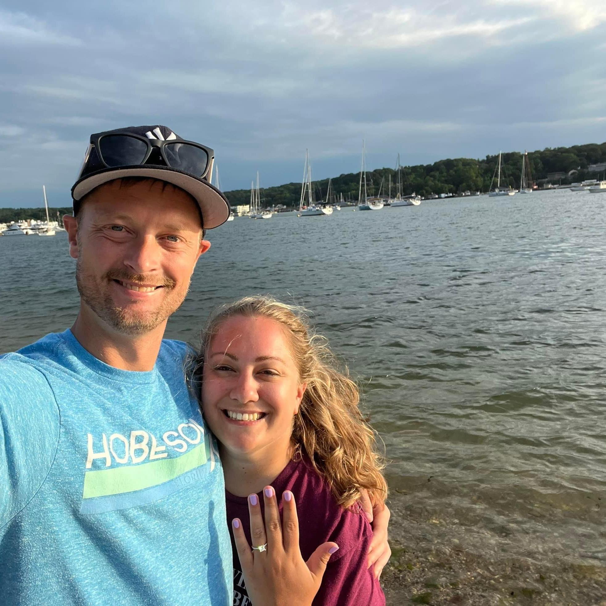 Minutes after Ally said yes!