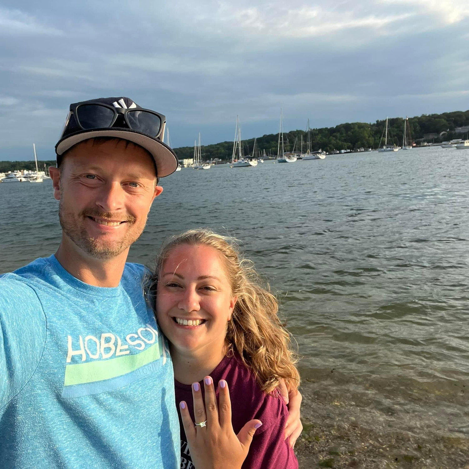 Minutes after Ally said yes!