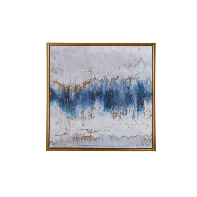 Madison Park Blue Embrace 25.6-Inch Square Framed Canvas Wall Art