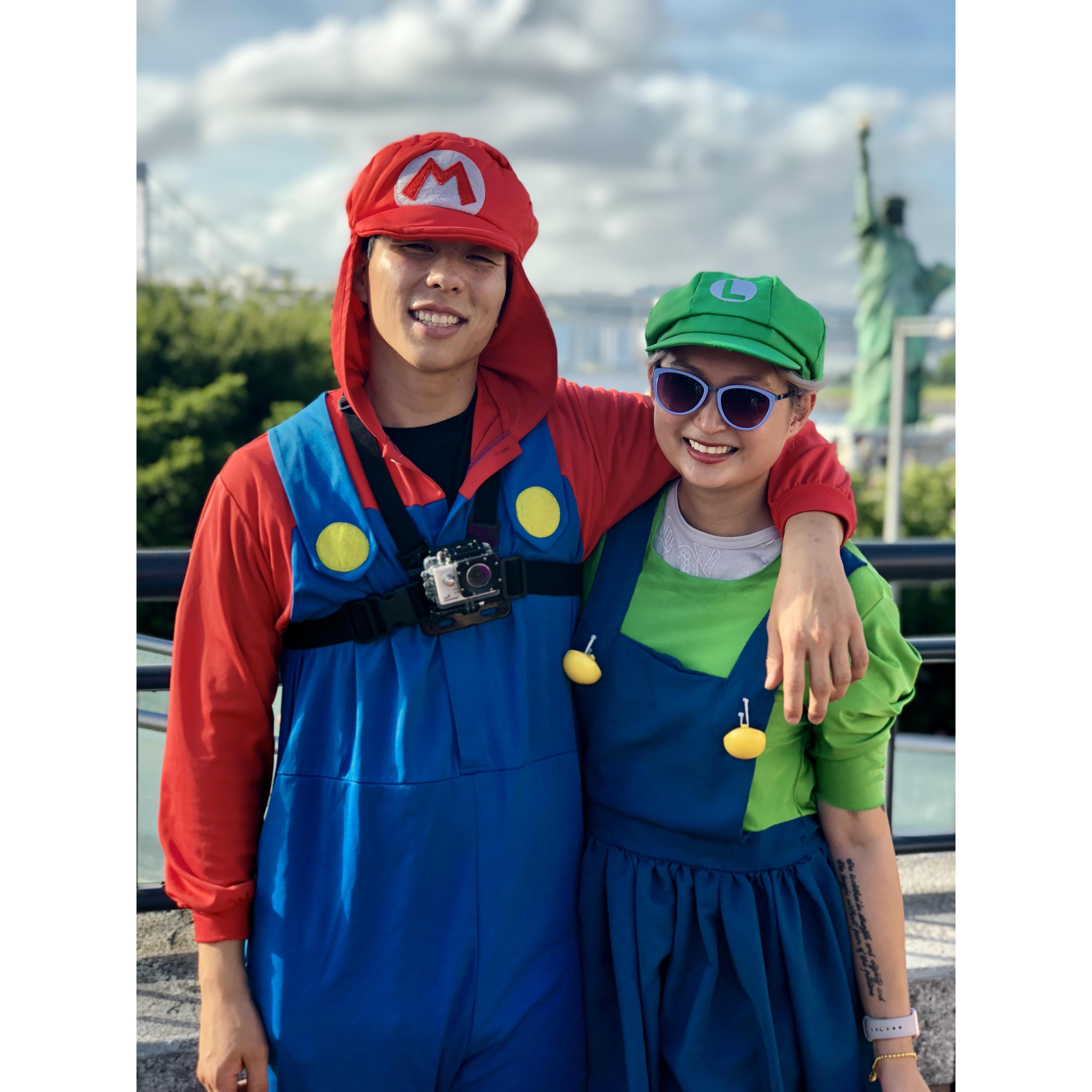 2018. Mario and she-Luigi.