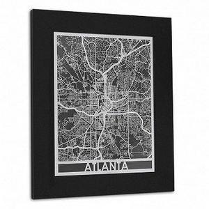 Stainless Steel City Map, Atlanta
