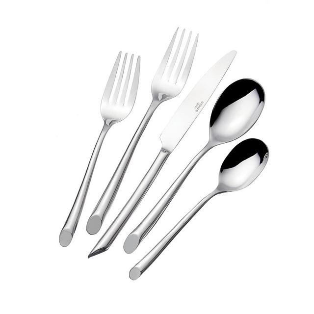 Towle Living Satin Wave 20-Piece Forged Stainless Steel Flatware Set, Service for 4