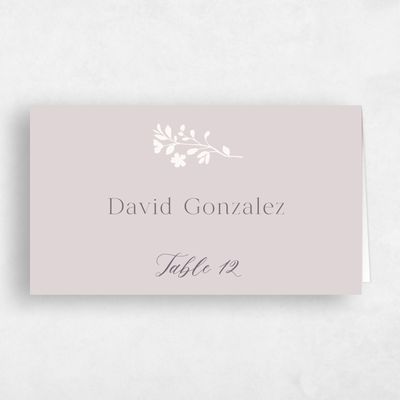 Lavender Mist, Purple Wedding Place Card - Ysabeau