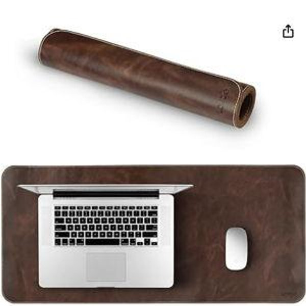 Londo Top Grain Leather Extended Mouse Pad – Large Desk Mat for Office & Gaming, Smooth Writing Surface, Non-Slip Base, Durable & Stylish Workspace Accessory