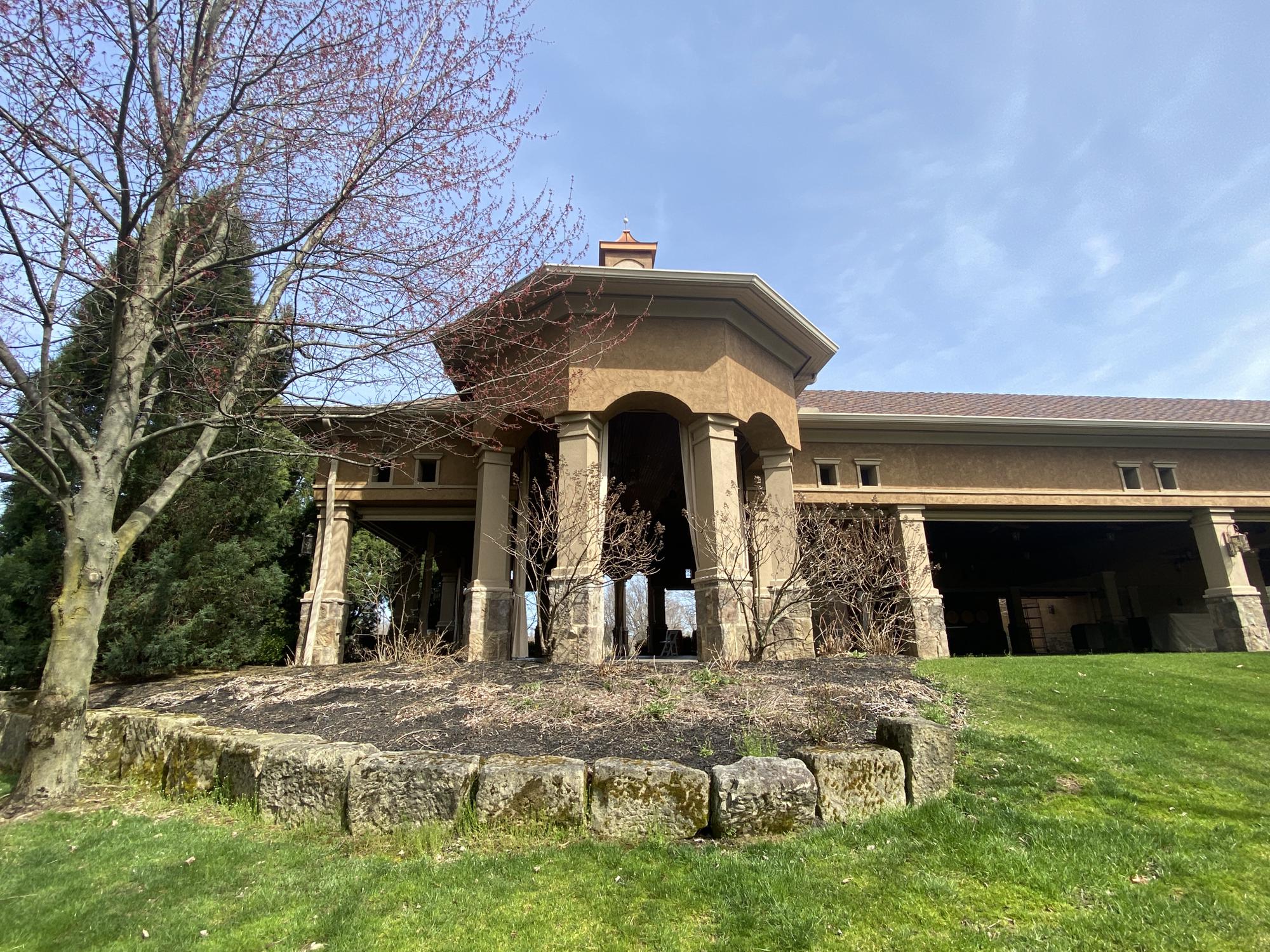 Pavilion at Gervasi Vineyard. Take the first left after arriving to the venue grounds.