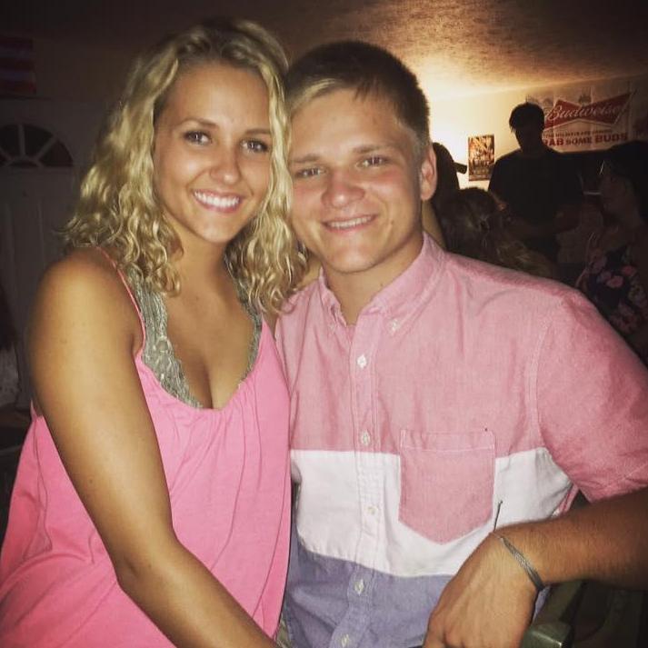 Our very first photo together, at Joel's college apartment. Fall 2016.