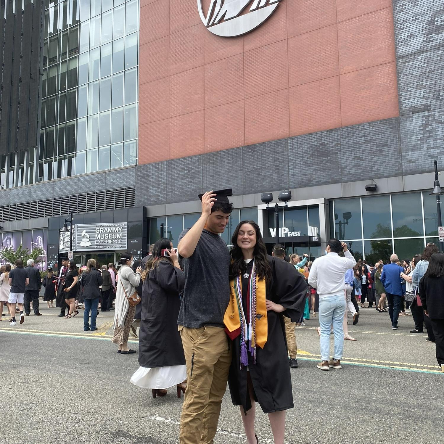 Josh never went to his own college graduation, but he did skip practice for mine (thank you Dan Pirillo)