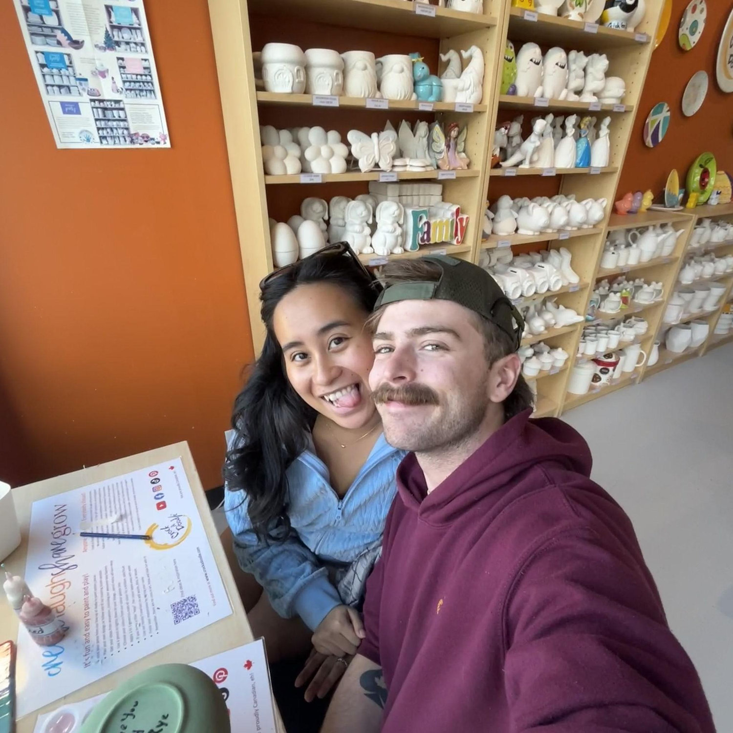 Rye & I painted pottery for my 23rd birthday!