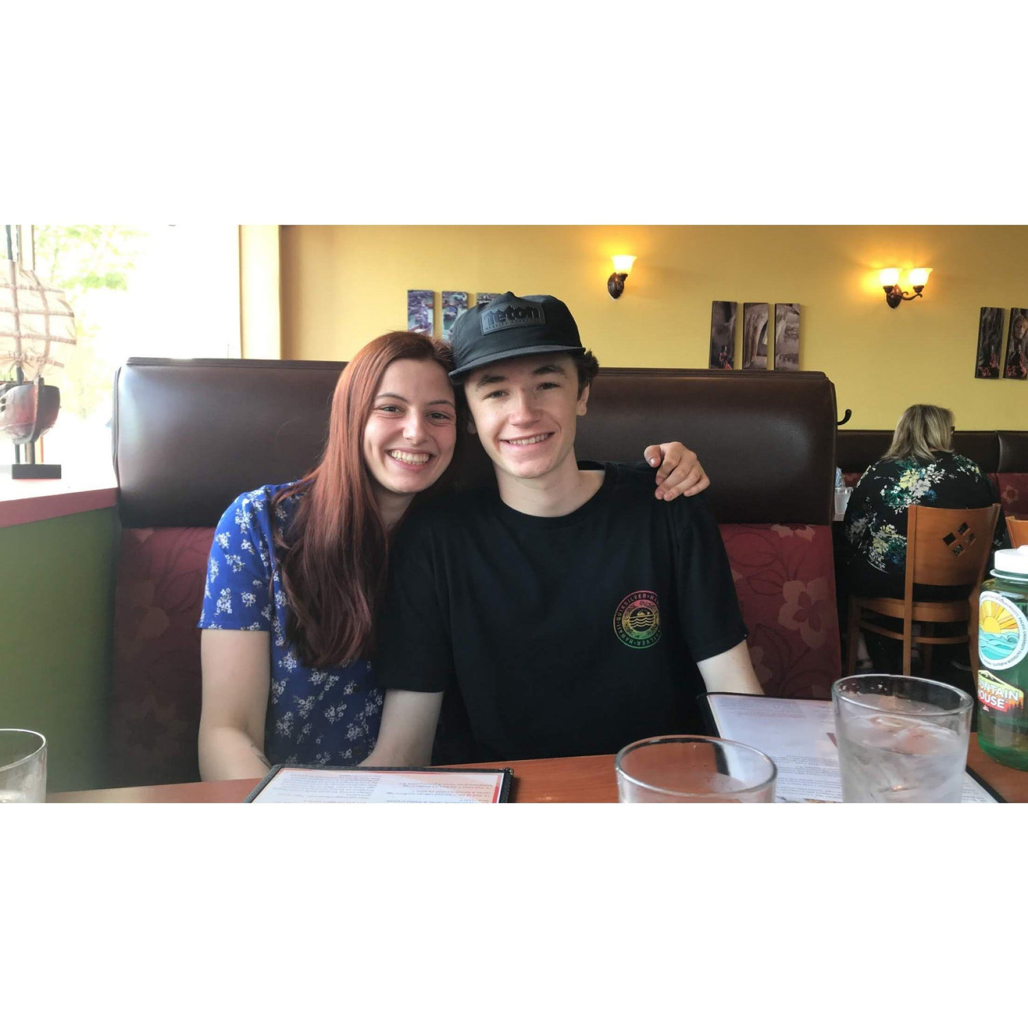 Out to thai food, looking like babies