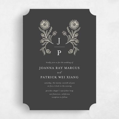 Black Ticket Wedding Invitation - Desrosiers Classic
