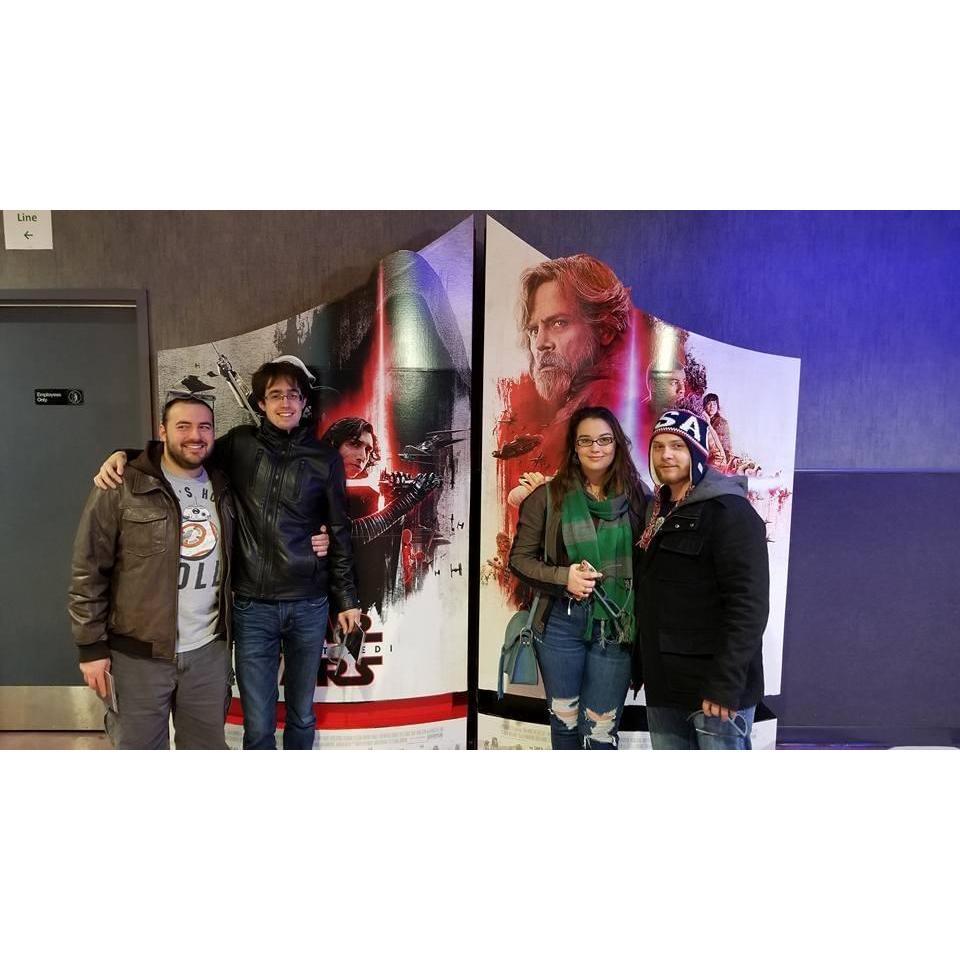 Double Date and Star Wars premier!! (Left to Right: Tony, Kaui, Caitlin, & Phil)