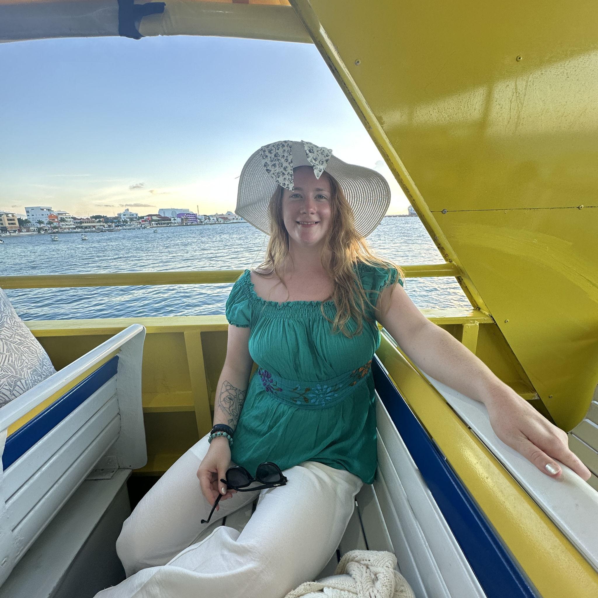 On the Ferry to Cozumel