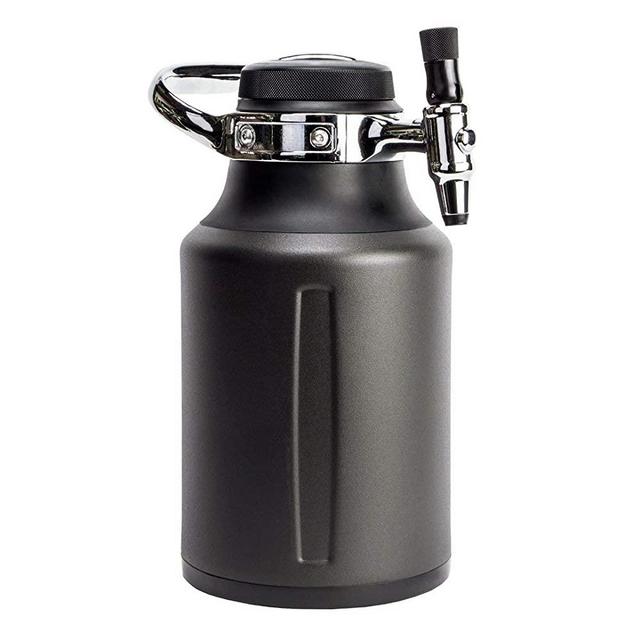 GrowlerWerks uKeg Go Carbonated Growler and Craft Beverage Dispenser for Beer, Soda, Cider, Kombucha and Cocktails, 64oz, Tungsten