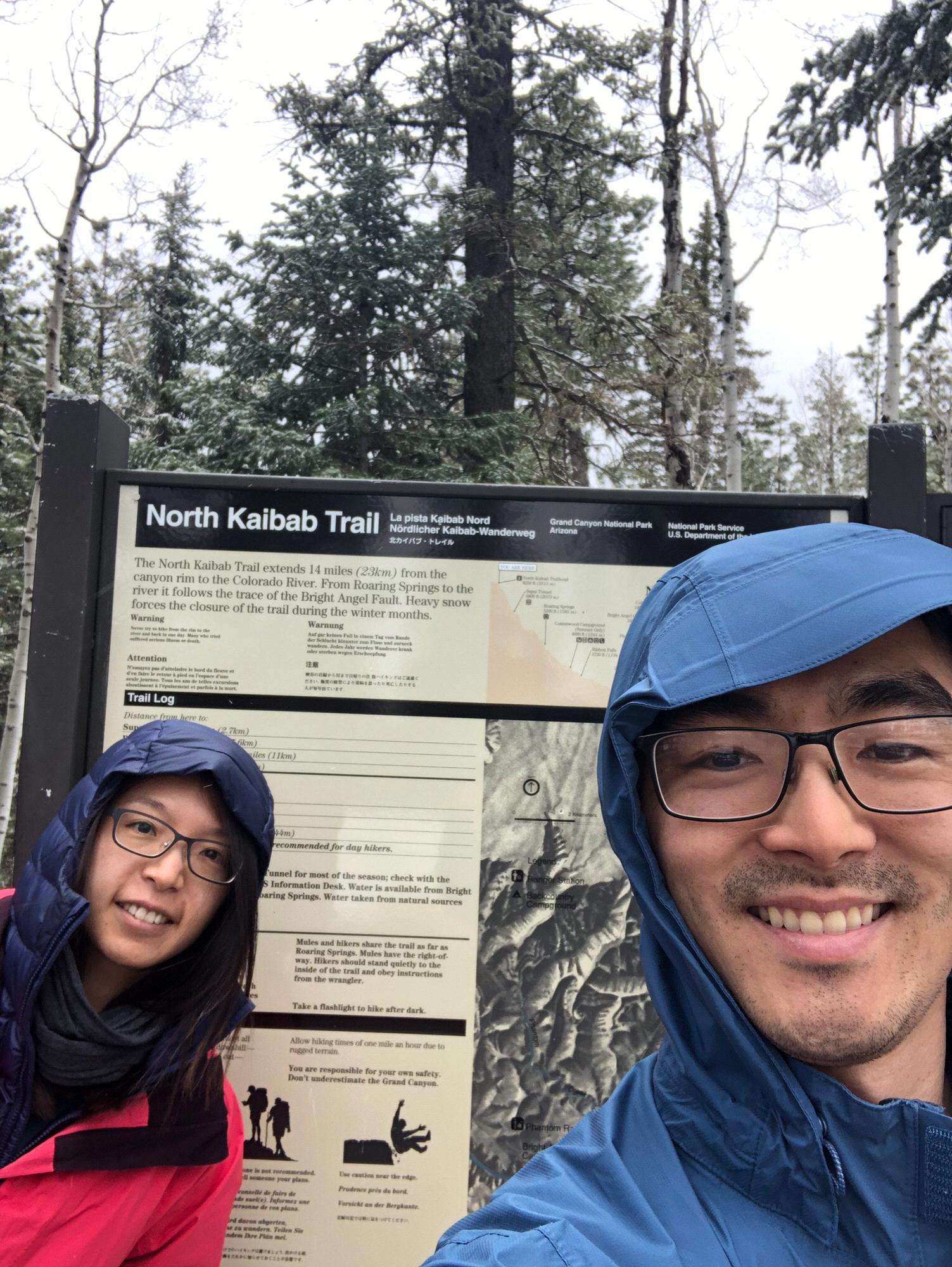 Grand Canyon Rim-to-Rim, the start at north rim 2019