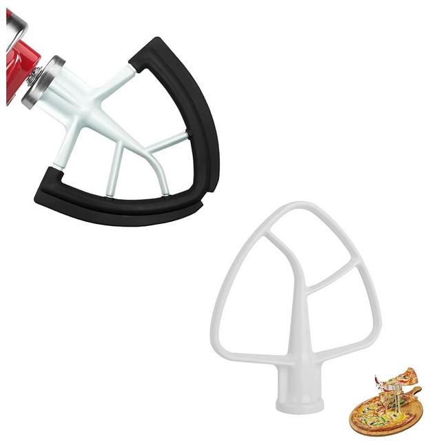 Flex Edge Beater & K45B Coated Flat Beater for KitchenAid 4.5/5 QT,Flat Beater Replacement for Kitchenaid Mixer Attachments