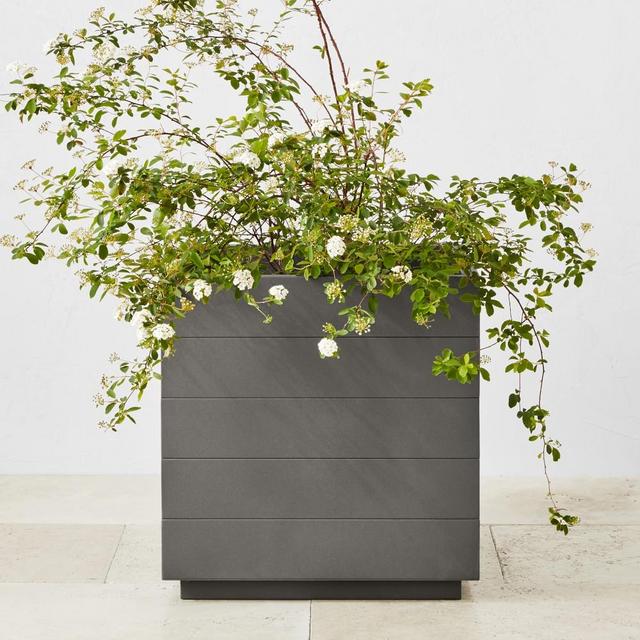 Larnaca Metal Box Planter, 18 Inch, Square