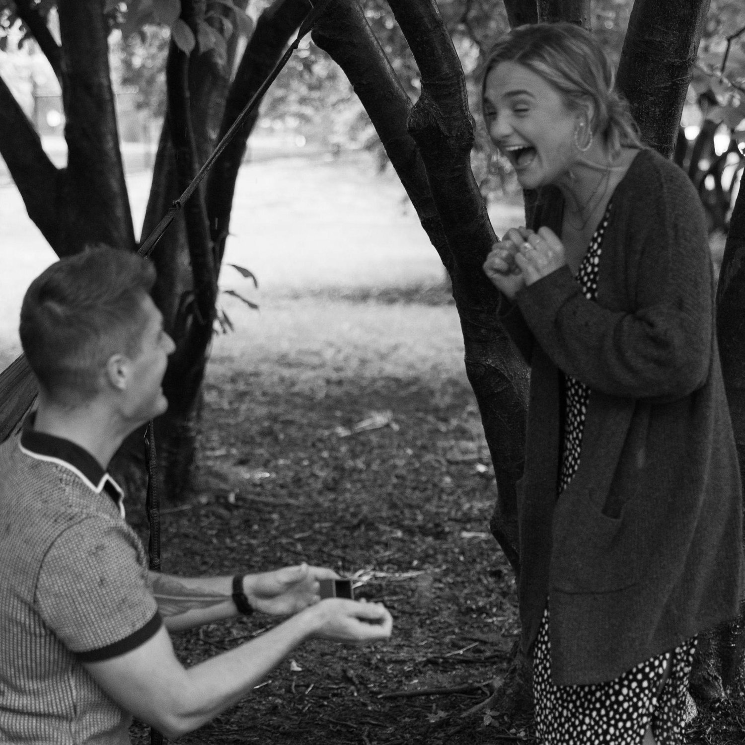 The proposal, can you tell Charis was a little excited?