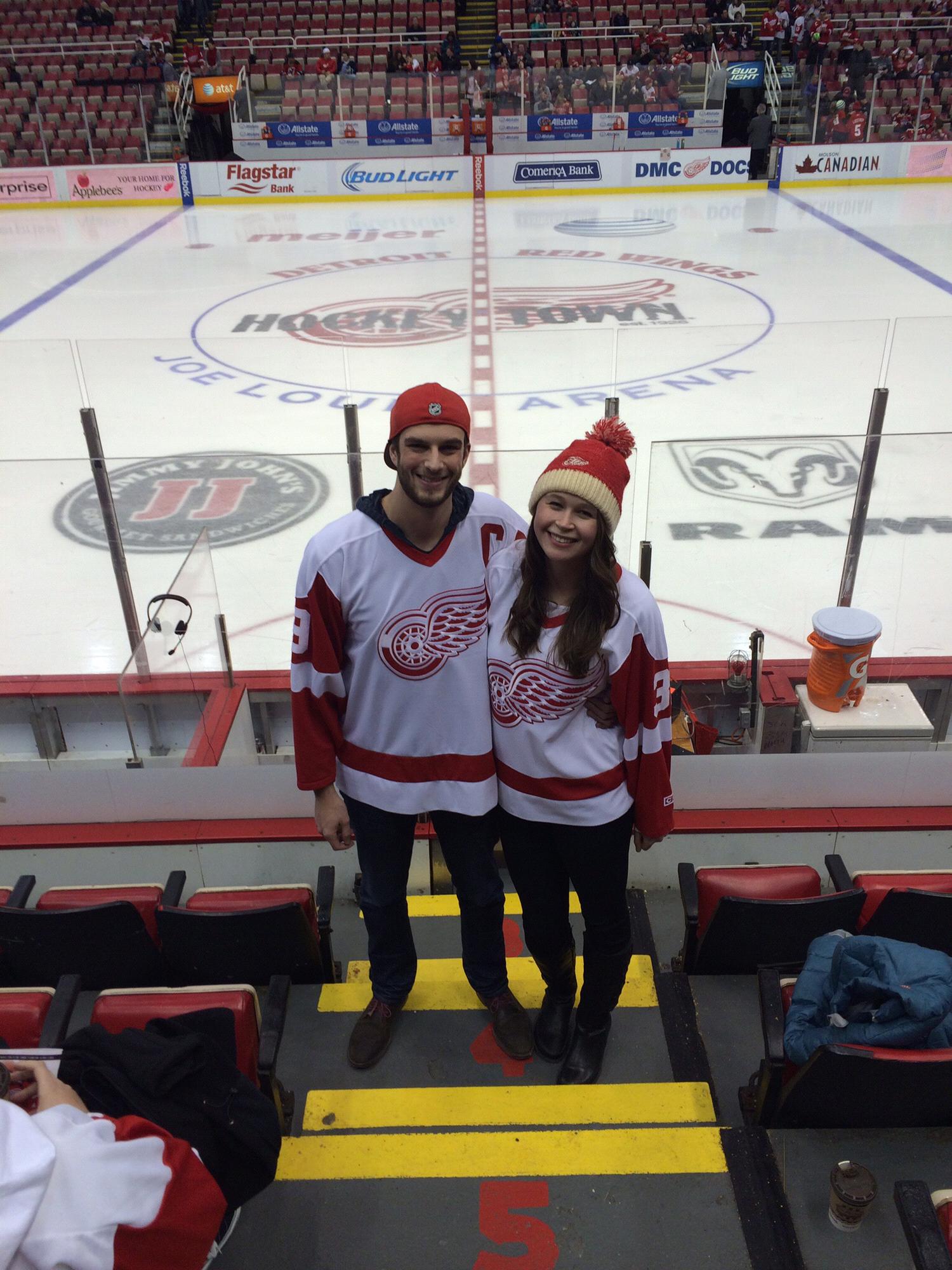 Bonnie's first red wings game