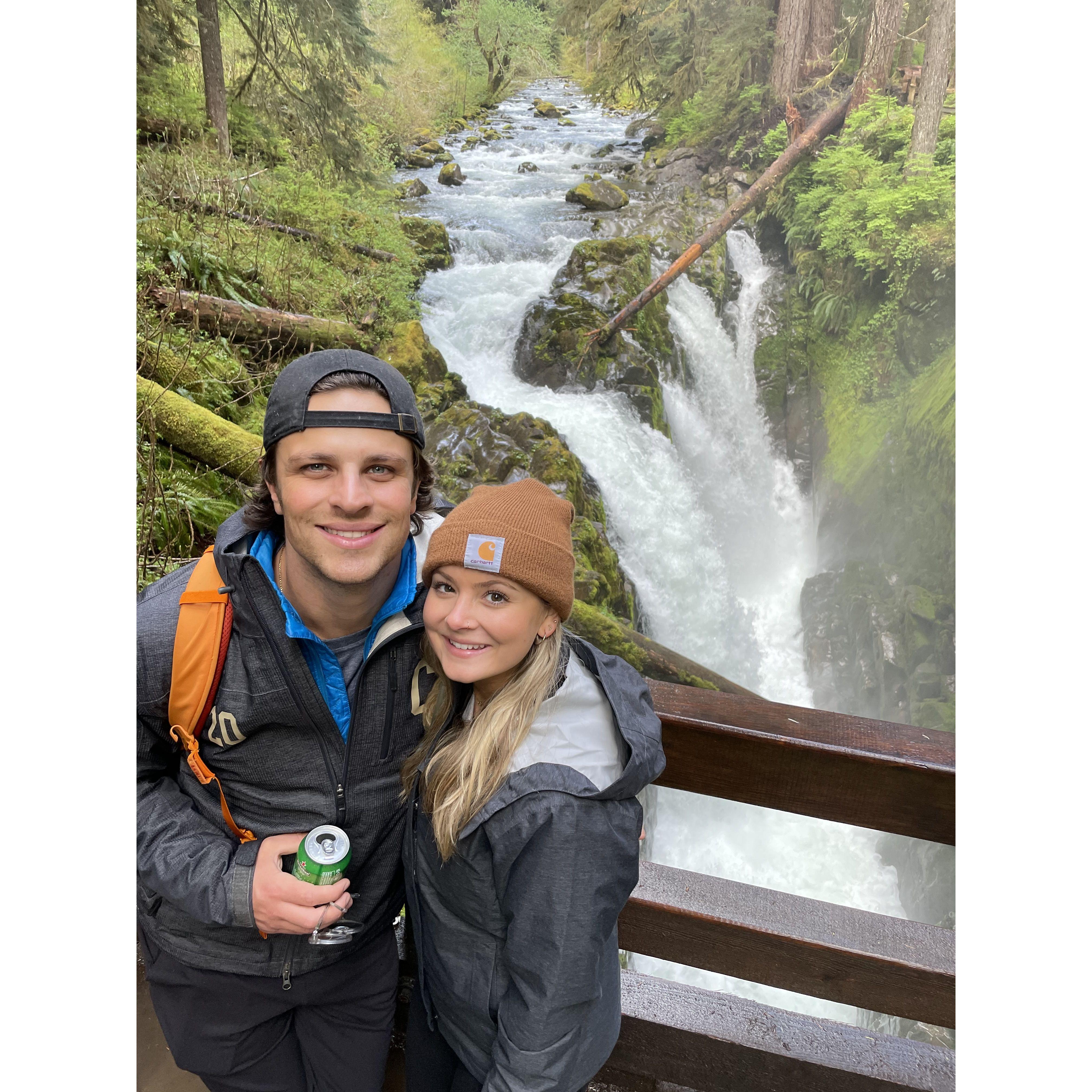 Hiking in Washington with Cam’s parents
