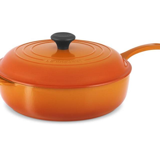 Le Creuset Signature Cast-Iron Deep Sauté Pan, 4 1/4-Qt., Flame