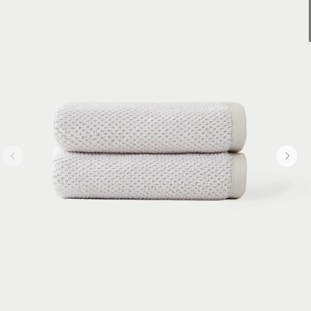 Nantucket Hand Towels - Heathered Light Gray