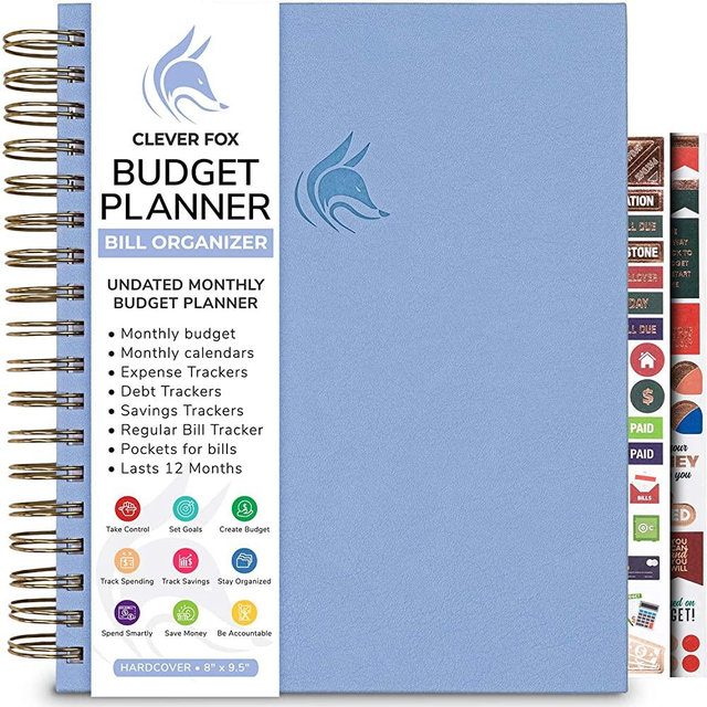 Clever Fox Budget Planner & Monthly Bill Organizer with Pockets. Expense Tracker Notebook, Budgeting Journal and Financial Planner Budget Book to Control Your Money. Large Size (8" x 9.5") – Lavender