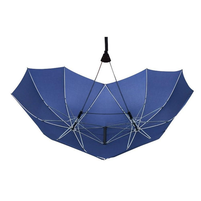 BINGGA Elegant Two Person Umbrella Couple Umbrellas with Instantly Open Feature Strong Alloy Frame Canopies for Days