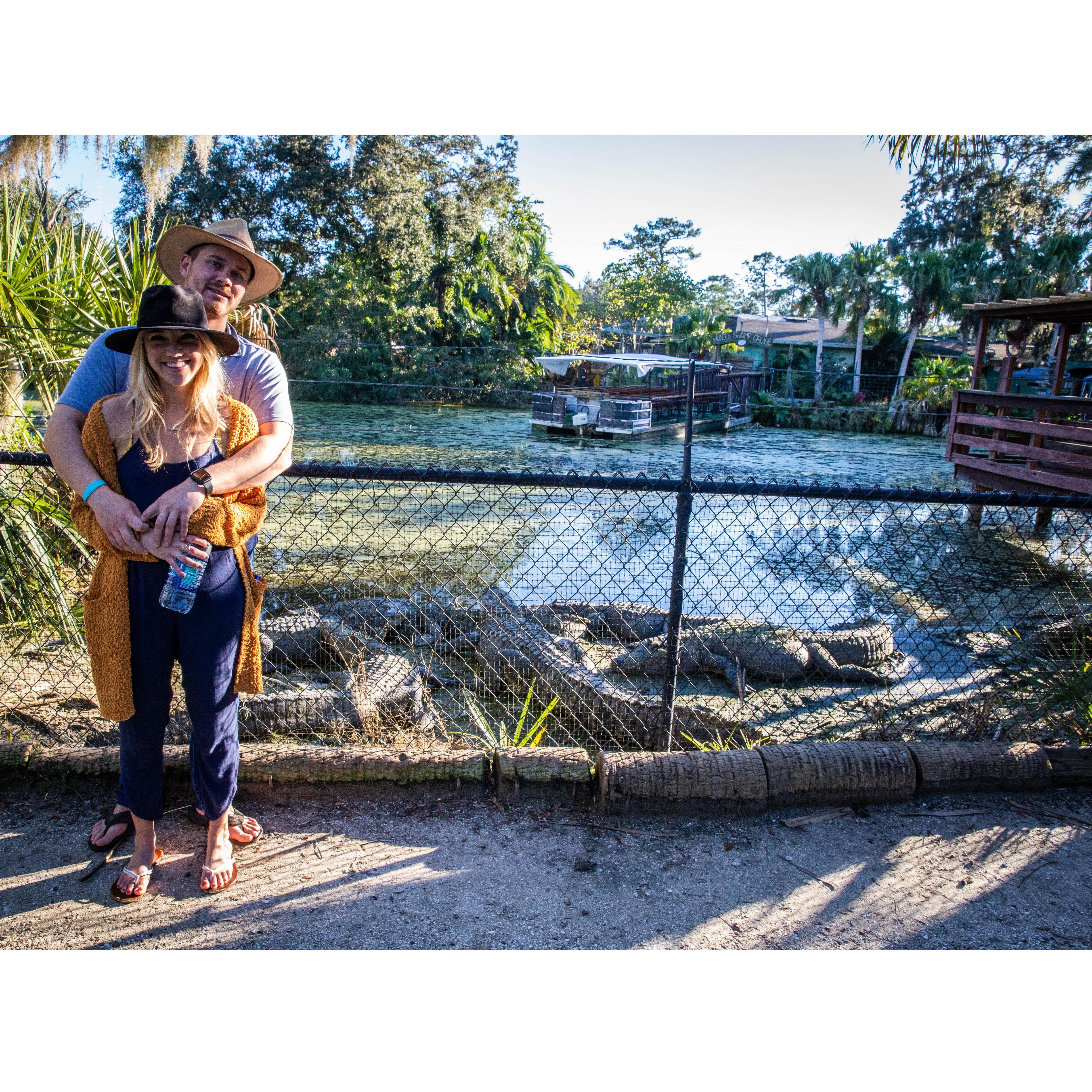 Hanging out at the Alligator Farm - Christmas 2018 in FL