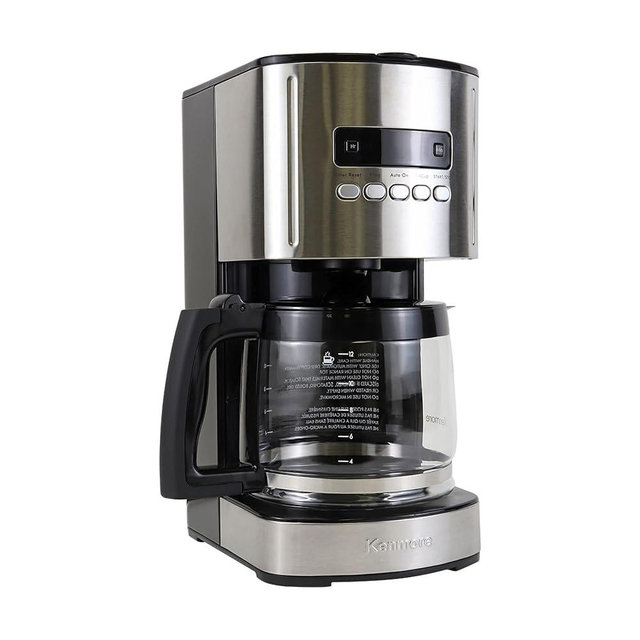 Kenmore Drip Coffee Maker - 12 Cup Programmable Cafe Machine With Glass Pot, Regular & Bold Brew, Auto Shut Off Large Water Reservoir, Reusable Filter, Kitchen Appliances, Black