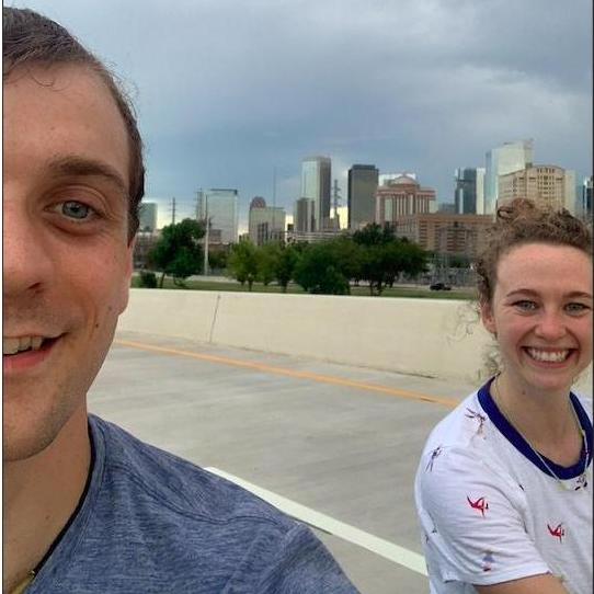 Biking around and through the city during "critical mass".