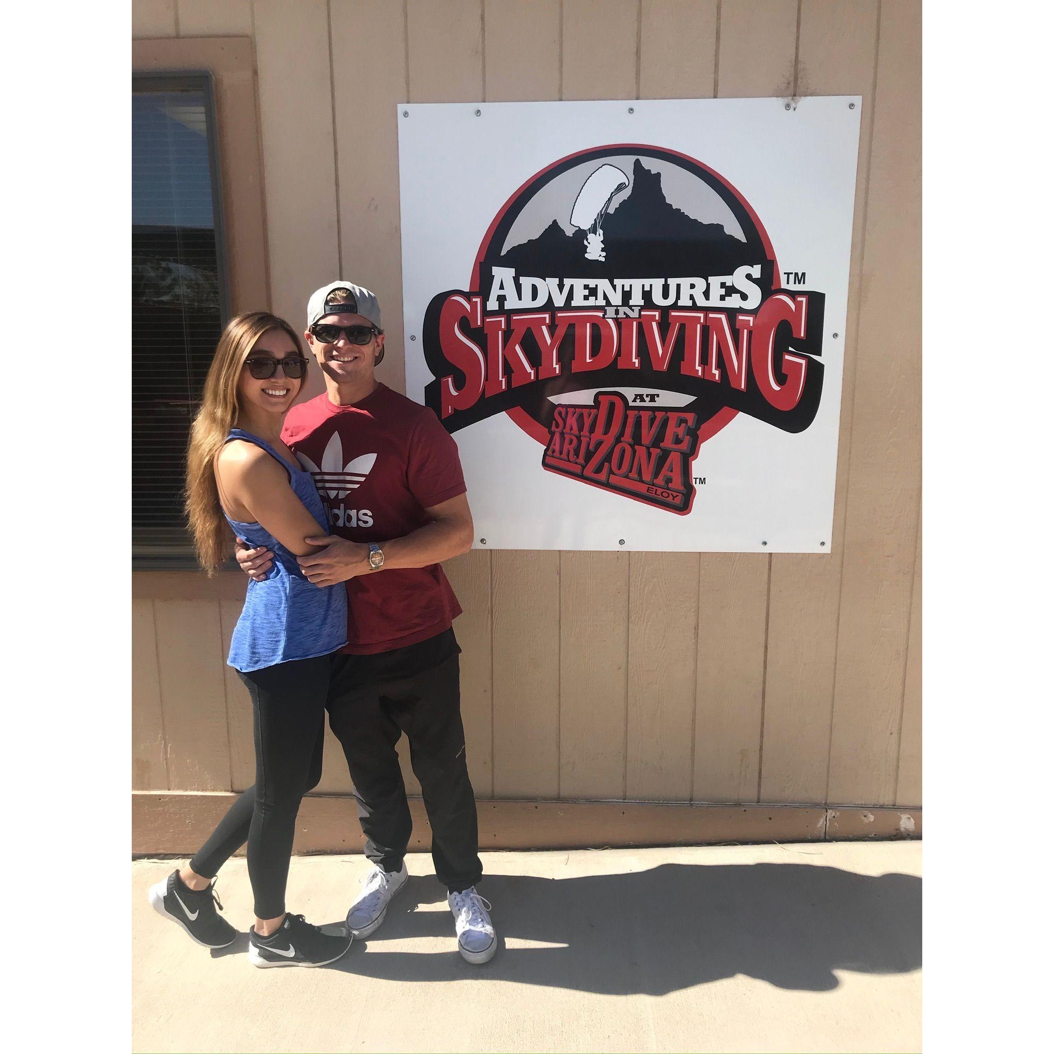 Our first date skydiving!