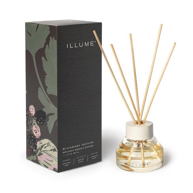 Illume Beautifully Done Essentials BlackBerry Absinthe Aromatic Diffuser 3.5" x 3.5" x 9.5"
