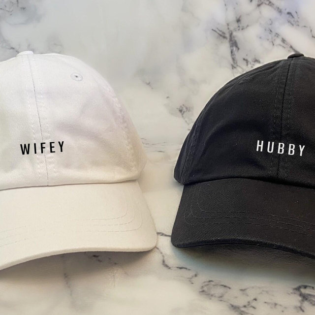 Hubby or Wifey Hat | Mr and Mrs Baseball Hat | Honeymoon Hat | Honeymoon Gift | Newlywed Gift | Wedding Gift | Wedding Shower Gift
