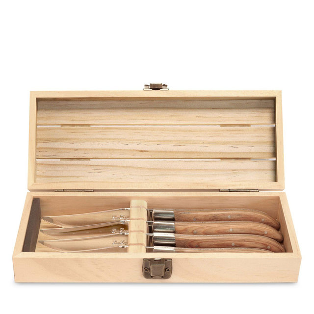 Couzon Louis Laguiole Hêtre Steak Knives, Set of 4