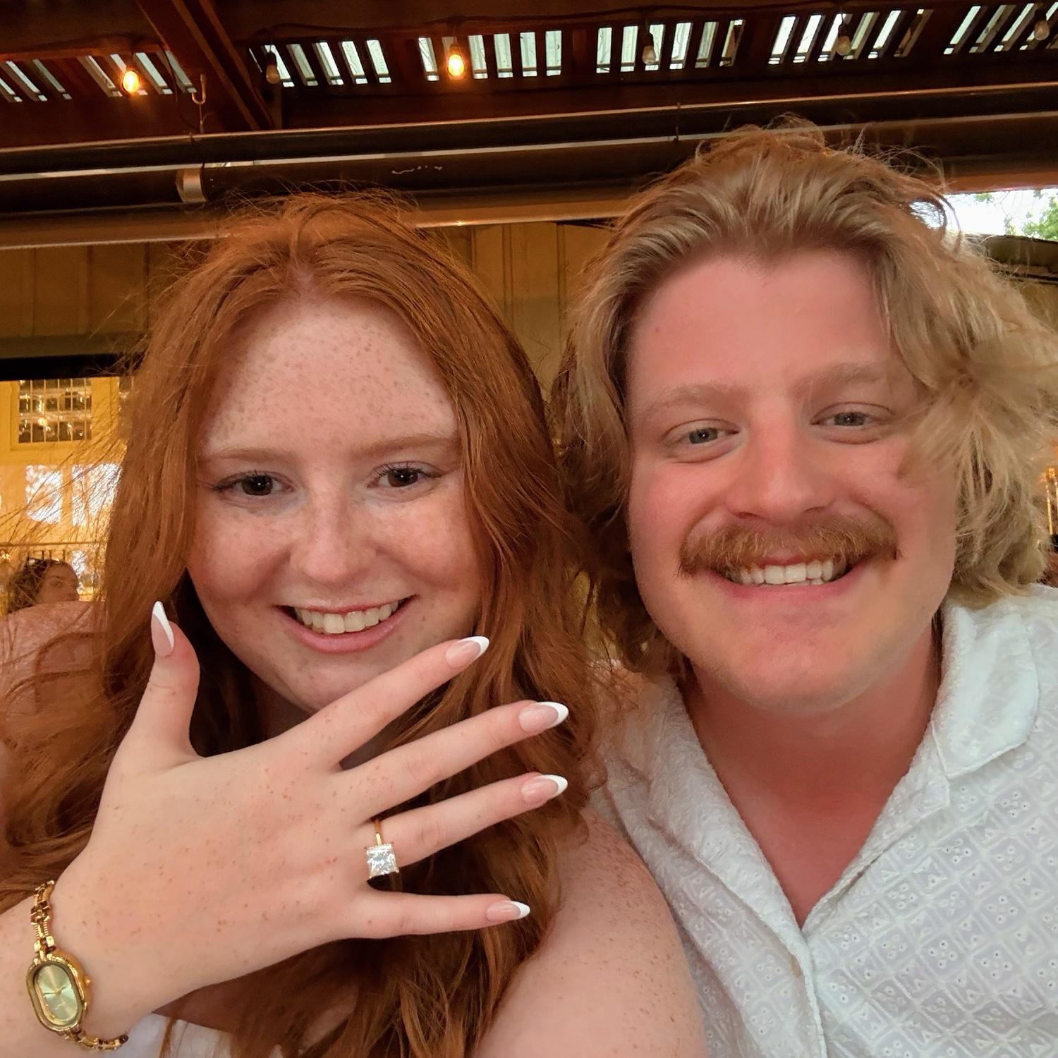 The day we got engaged (Aug. 2025)