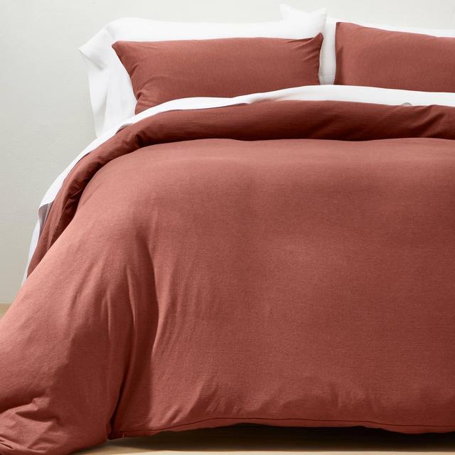 King Jersey Duvet & Sham Set Dark Clay - Casaluna™