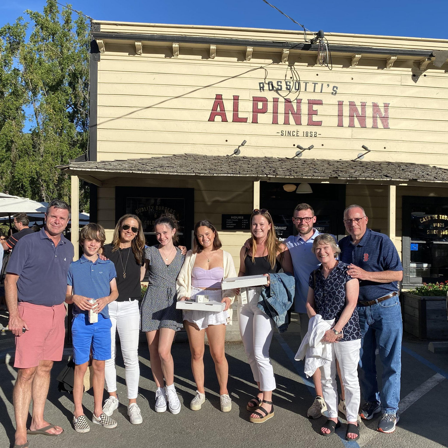 The Bakers and Burrills met for the first time during graduation weekend