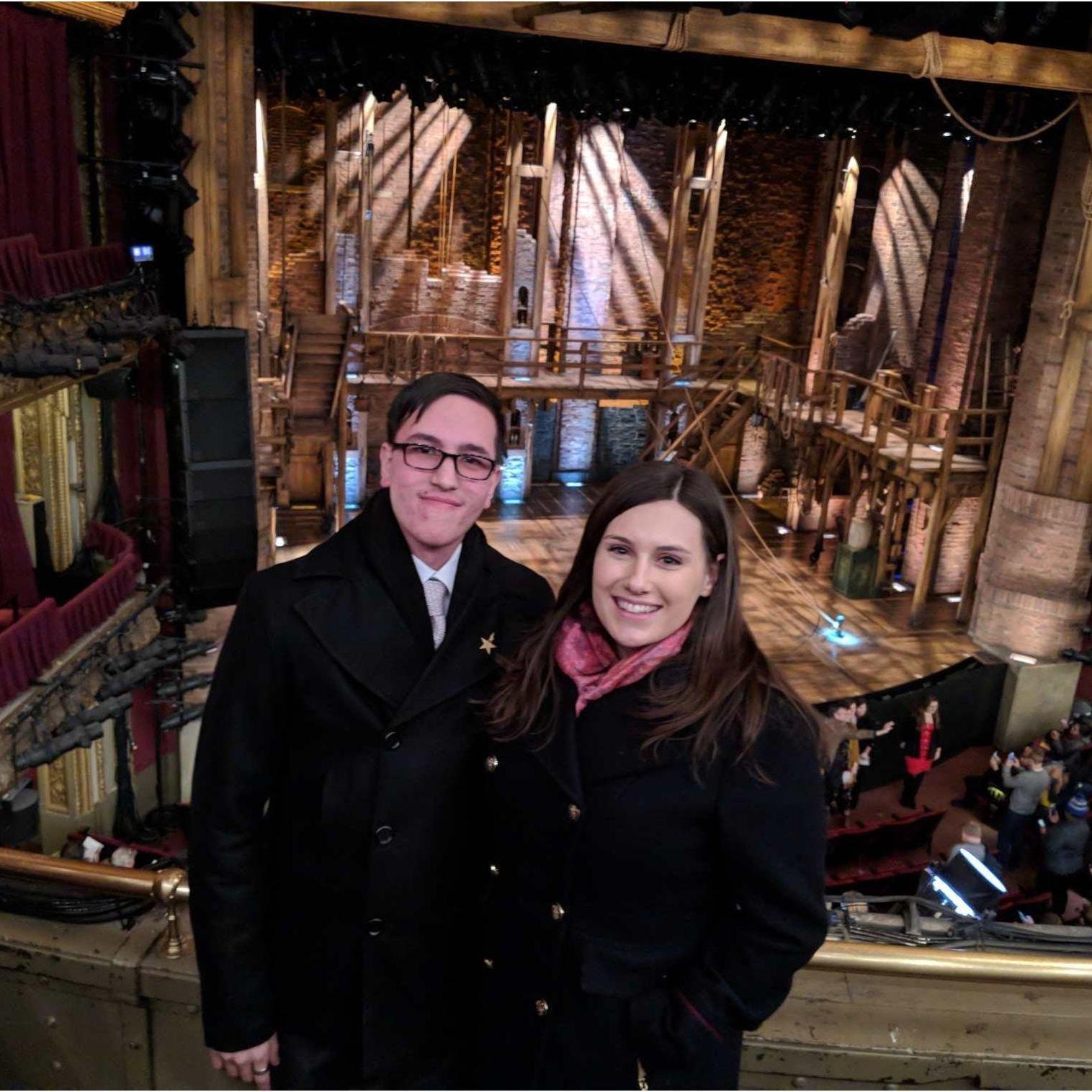 Hamilton in Chicago, IL. The first time we said "I Love You" - January, 2018