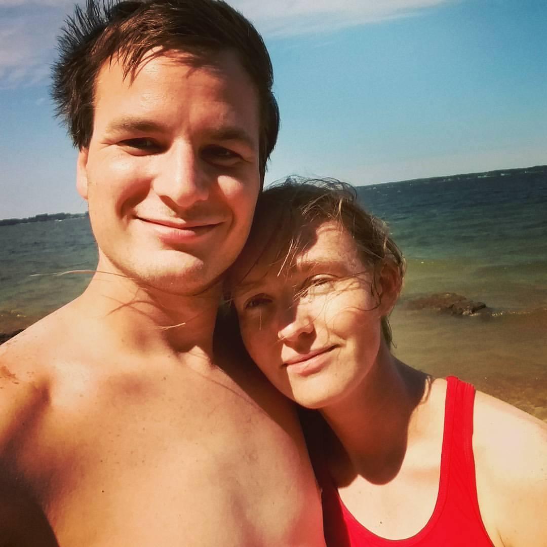 A small beach near the venue, but you gotta hike it!