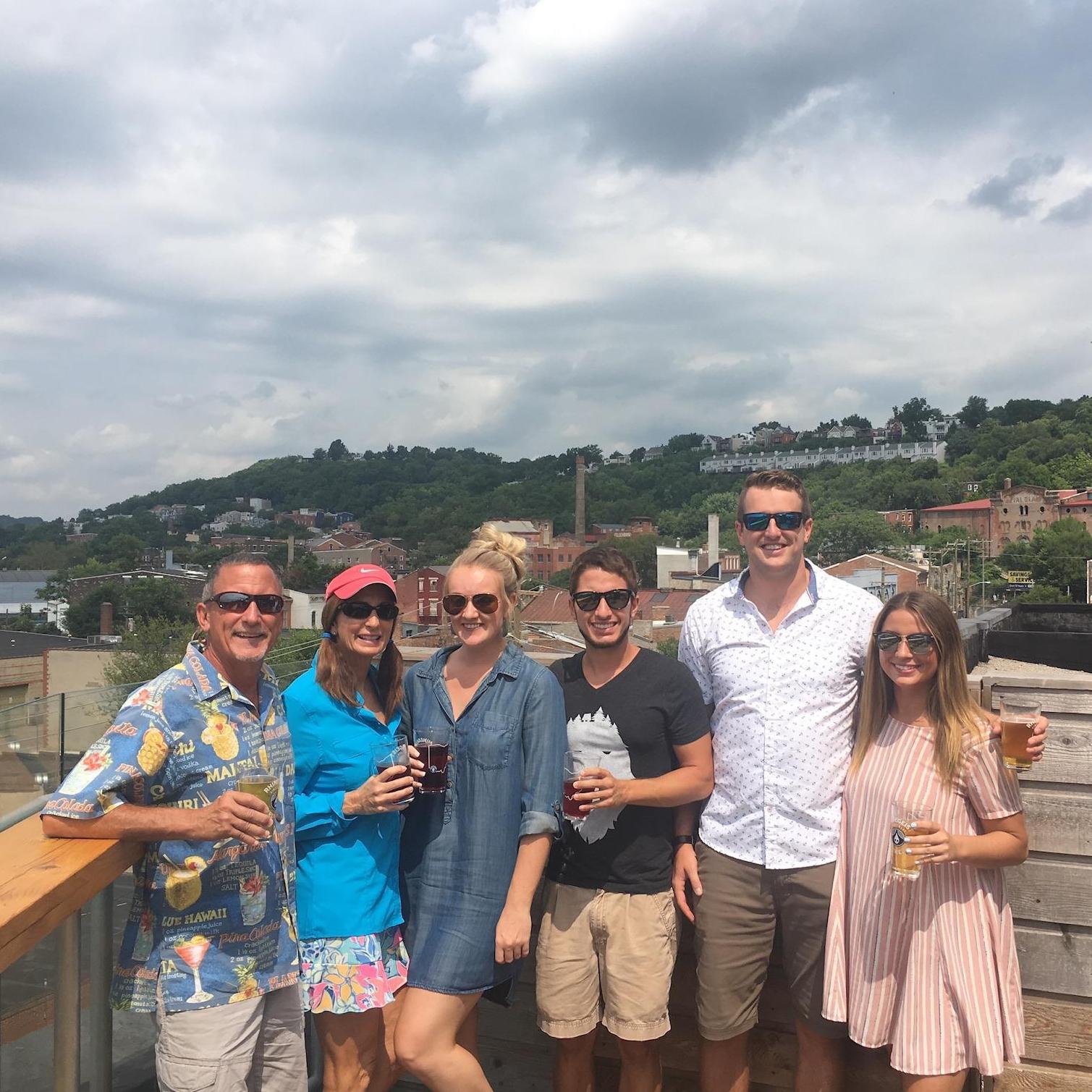 Family trip to Cincy, Rhinegeist Rooftop.