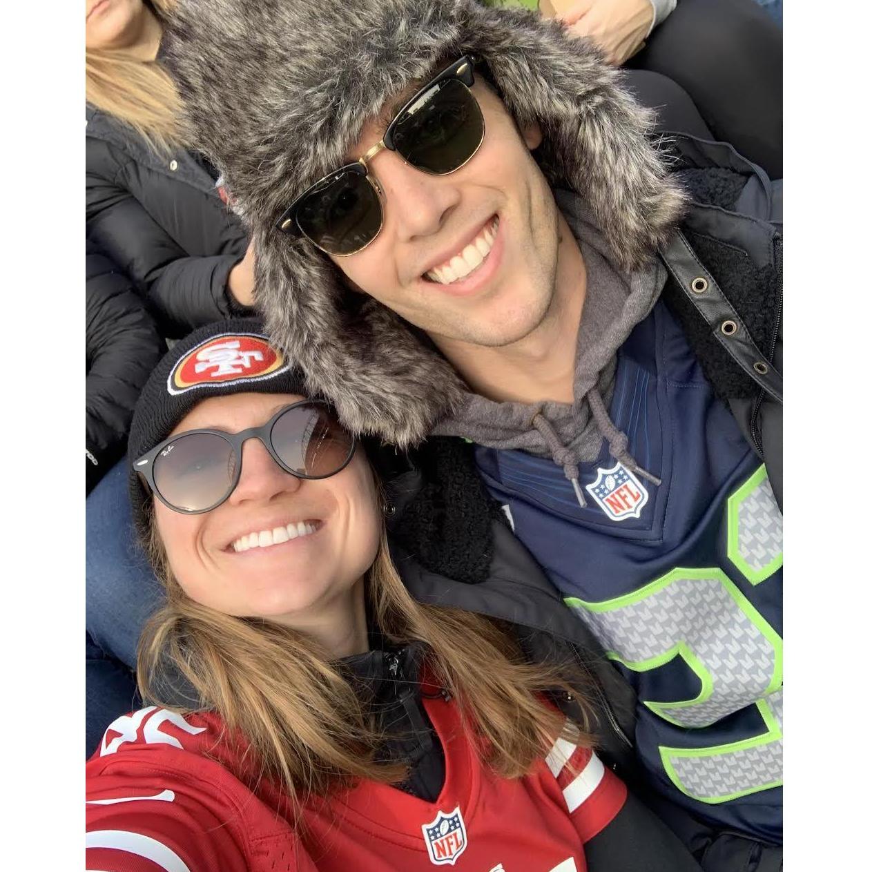 Niners vs Seahawks game this past season in Seattle.....this was obviously taken before Jimmy G blew it