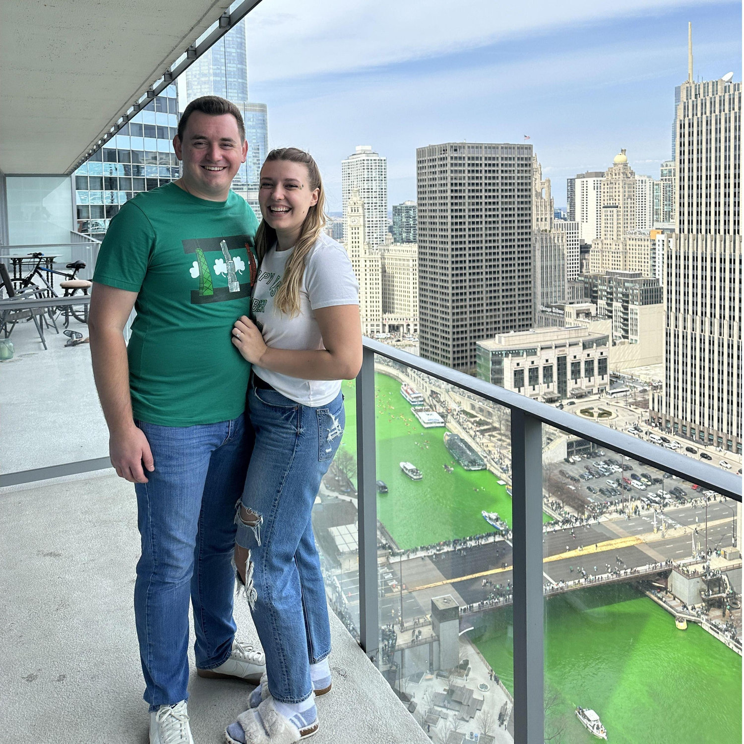 St. Patrick's Day from our balcony