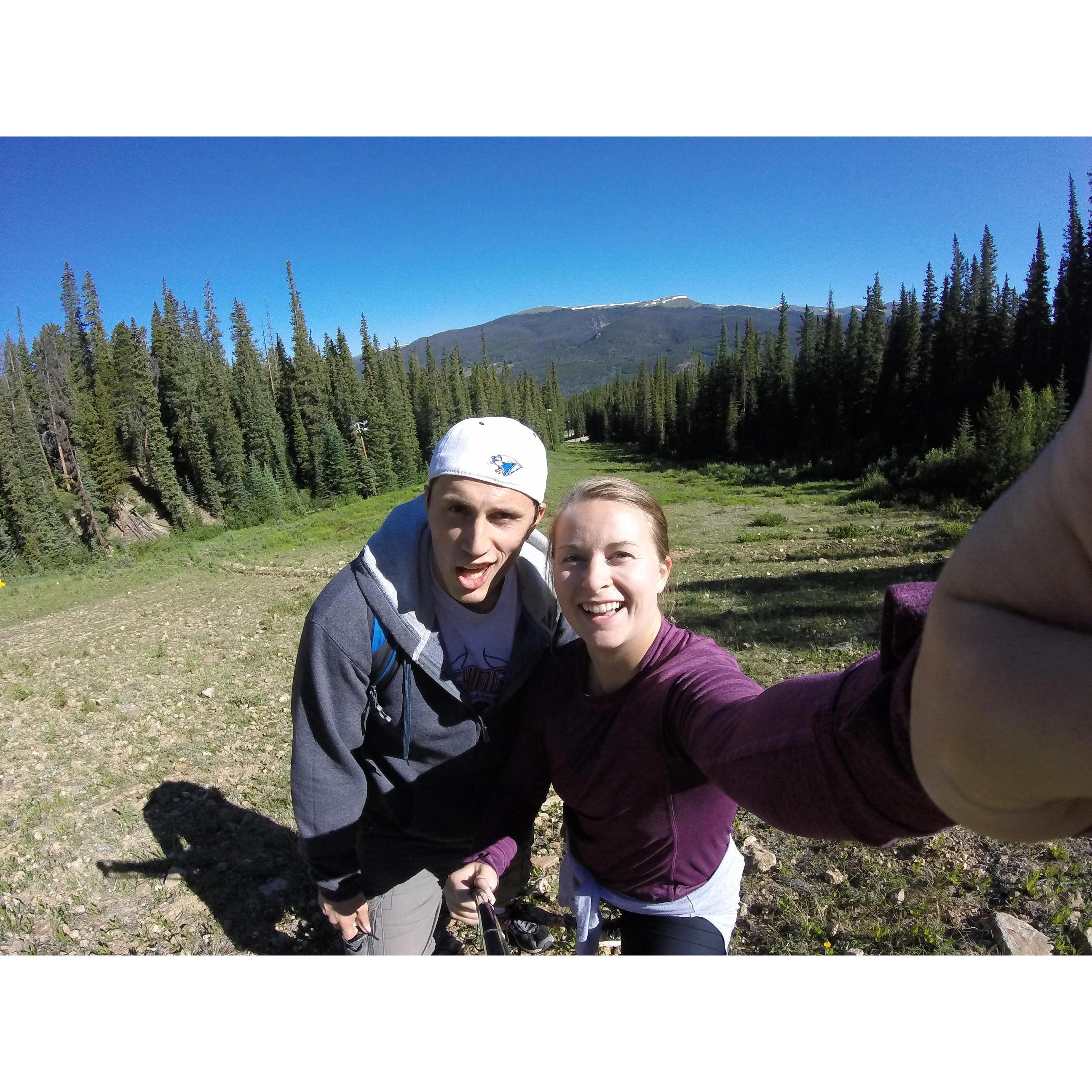 Climbing a mountain in Keystone, CO - July 2016