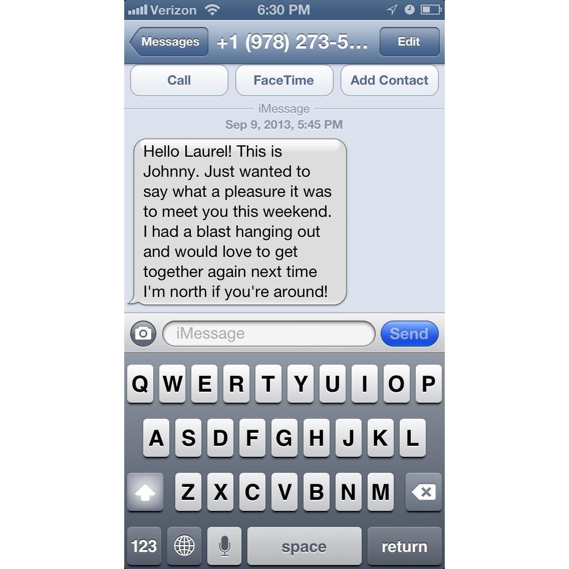 Shout out to Lea Florentino for the number exchange