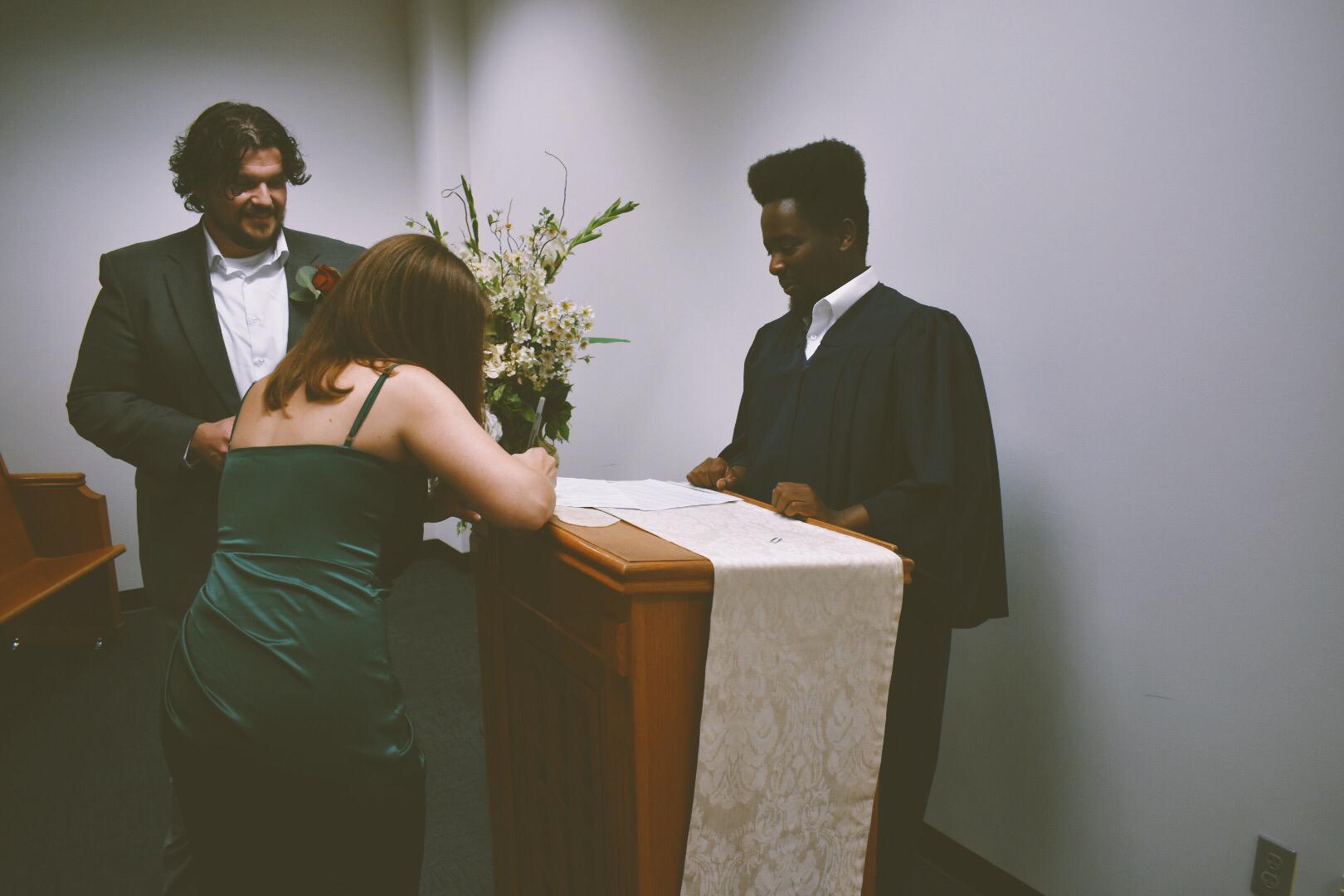 Chev's best friend Gloria signed as the witness.