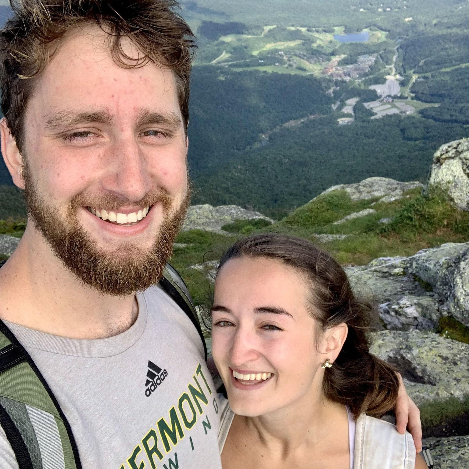 At altitude in Vermont probably atop Mansfield?