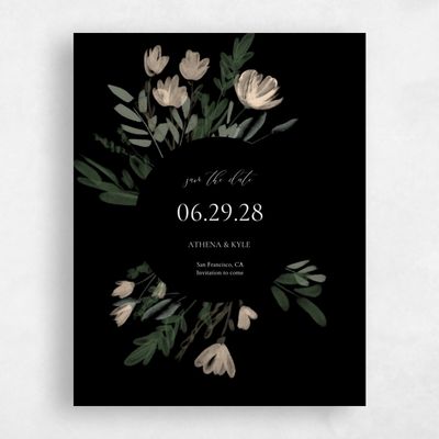 Black Wedding Save the Date - Oaklyn Portrait